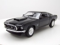 Ford Mustang Boss 429 1969 Schwarz Modellauto 1:24 Welly