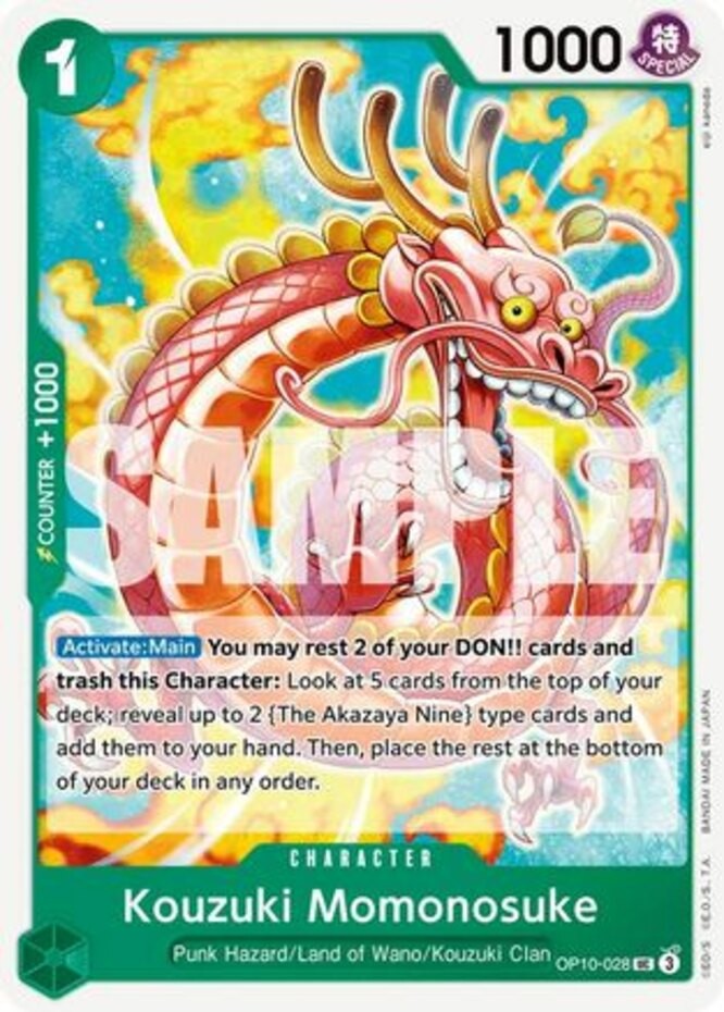 NM-Mint, English One Piece Kouzuki Momonosuke - OP10-028 - UC Royal Blood (OP10)