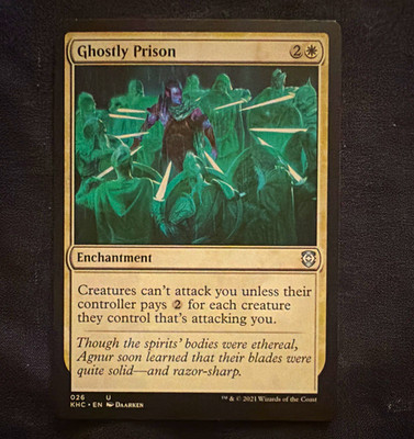 Wizards of the Coast MTG Ghostly Prison KHM 026 Uncommon White EN