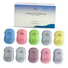 Portable Soap Sheets 500 Count - 10 Travel Cases  50 Sheets - Pocket Size