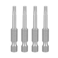 "4 StüCk 1/8\" Sae Sechskant-Schraubendreherbit 50Mm LäNge Magnetische Bits Grau"