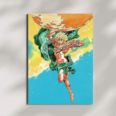Aesthetic JoJo Art Print, Giorno Giovanna Atlas Poster Canvas