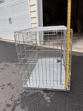 36" Collapsible Steel Folding Metal Crate DOG KENNEL w/Tray Pan