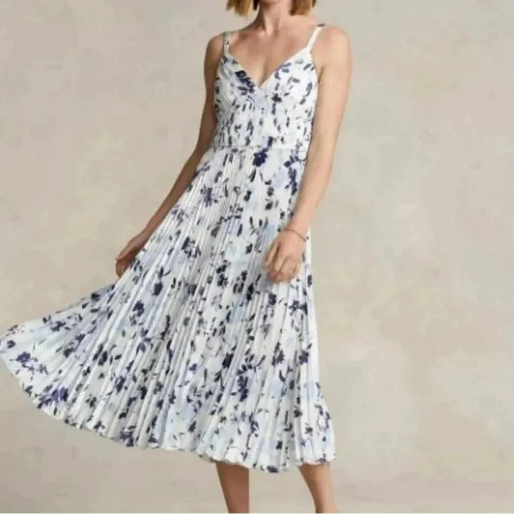 ralph lauren blue and white dress Ralph Lauren Girls Striped Rugby Dress in Navy
