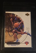 2000-01 Upper Deck Ovation - Allan Houston #35 AUTO HAND SIGNED IP