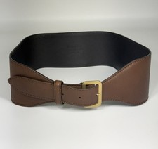 Vintage Yves Saint Laurent YSL Brown Leather Wide Belt - 242211 1476 - 70 28