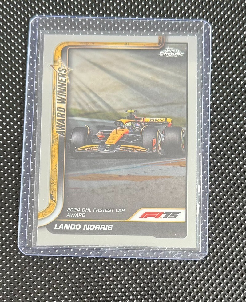 2025 Topps Chrome Lando Norris DHL Fastest Lap McLaren #147 view 1