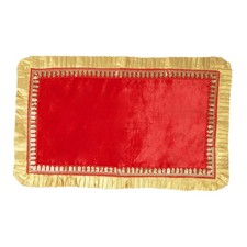 Decorative Mat Aasan Velvet Pooja Cloth Large Decorative Cloth Size:-16 Inch...