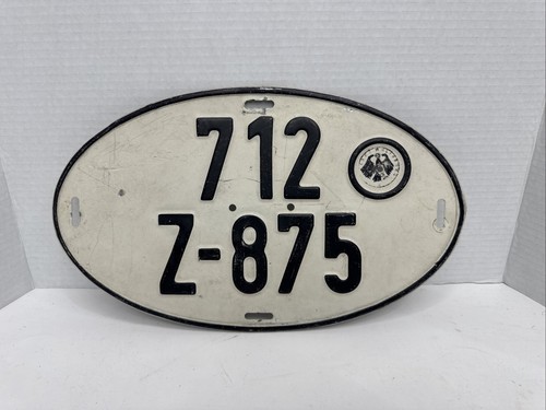 Vintage Rare 1940’s German Eagle License Tag