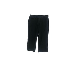 Bandolino Mandie Snap Capri Women's size 8 Black Denim Jeans