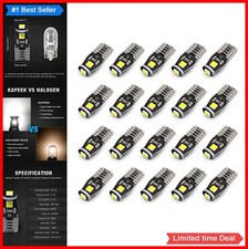 T10 194 168 2825 W5W LED Bulb 12V 1.44W Xenon White 20 Pack Interior Dome Map