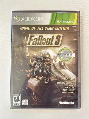 Fallout 3 Game of the Year Platinum Hits - Microsoft Xbox 360 Pristine + Tested