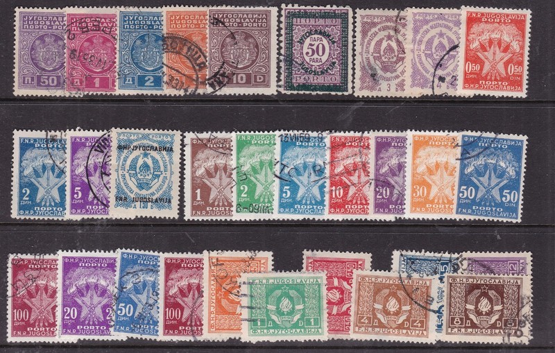 YUGOSLAVIA ^^^^BOB      x30  1931-46 used POST/ DUES@@dco2957yugo