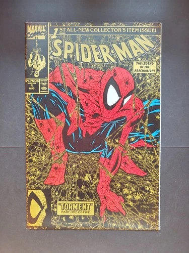 Spider-Man #1 Torment Gold Variant Todd McFarlane 1990 Marvel Comics High Grade