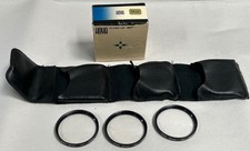 Lot "3" Vintage Hoya 55mm Close-Up Lens Filter Set Kit With Case A5 