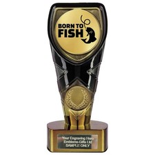 Born To Fish Fishing Award (FC16) 150mm Trophy Engraved Free
