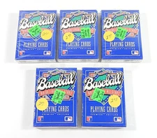 Lot of (5) 1990 US Playing Card Co Baseball All Stars Playing Card Decks Griffey