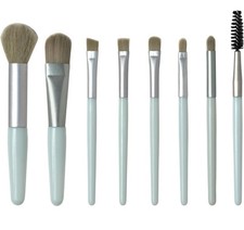 8-piece Grey Travel Size Makeup Brushes NEW