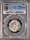 1964-D 25c TYPE C REVERSE PCGS MS 65 FS-901 rare mule  FREE SHIPPING