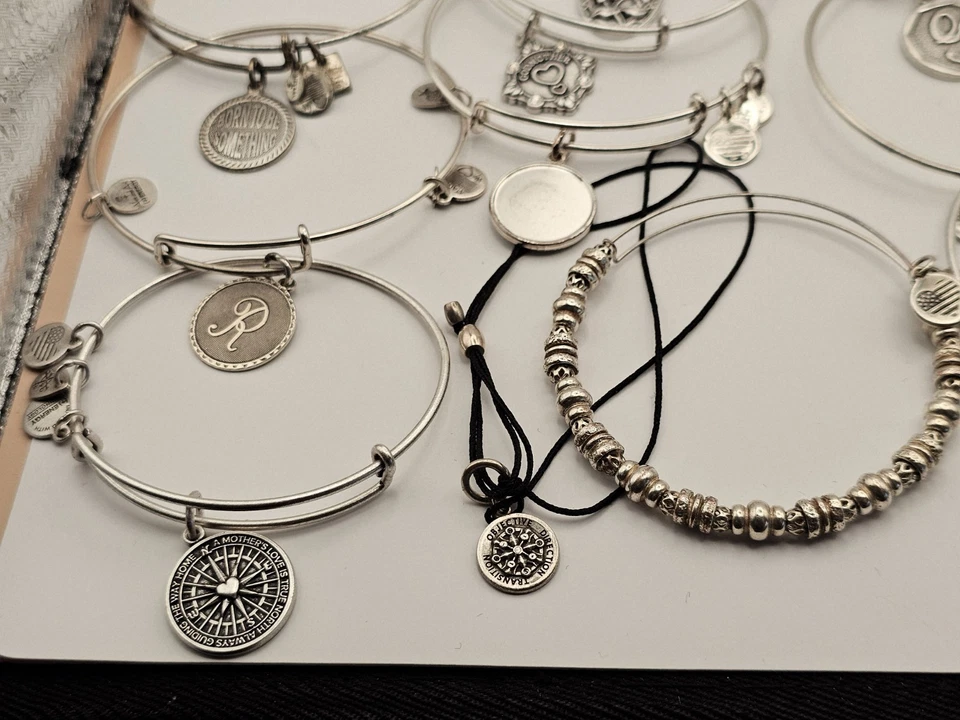 Alex Ani Mixed Charm Beaded Silver Lot Project Bracelets 33 Pieces ⭐️ As Is - Image 2 of 4