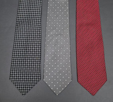 Lot of 3 Brooks Brothers Silk Ties Made in USA Black Grey Red Exc Cond