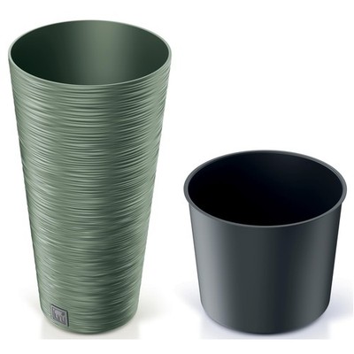 Furu Slim DFRH300 Round Pot, 30x58cm, Earth Green Colour