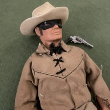 Vintage Lone Ranger Action Figure As Found Belt Boots Hat Etc.