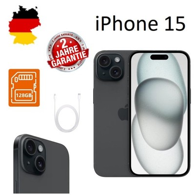 NEU Apple iPhone 15 - 128GB - Schwarz (Ohne Simlock)   24 Monate Garantie  OVP