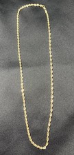 10k Solid Gold Rope Chain 4mm 22” Cuban Figaro Mariner Bracelet 14k 18k Pendant