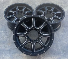 🔥 (QTY 1) 18x9" MOTO METAL MATTE BLACK MO970 Milled Lip WHEEL  MO97089080918 🔥