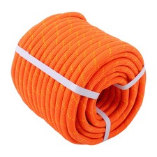 1/2" 125' Double Braid Polyester Rope 8400Lbs Breaking Strength Bull Rope Orange