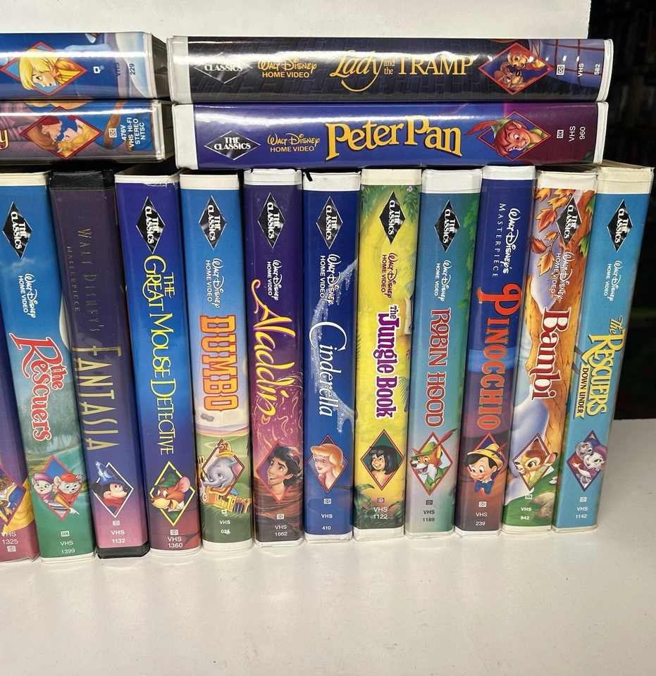Disney VHS Video Tape Lot Black Diamond VTG Original 20 Complete Set Nearly New! - Image 3 of 4