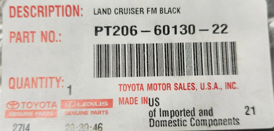 Alfombrillas negras originales Toyota Landcruiser 2013-2021 PT206-60130-22 3 piezas Foto 3 de 3