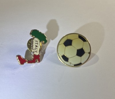 Soccer ball icons and Italy Pin Colorful pinback Italy map