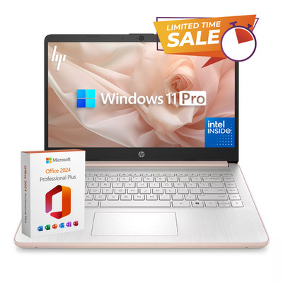 HP 14 Laptop Computer, Intel CPU, 8GB RAM & 692GB Storage, MS Office Win 11 Pro