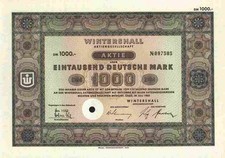 Wintershall AG 1955 Celle Kassel Erdöl BASF Heringen RARER Jahrgang 1000 DM Kali
