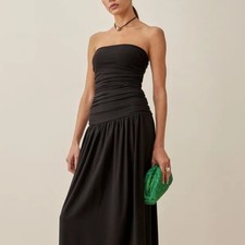 Reformation Isabelle Strapless Midi Dress - size M