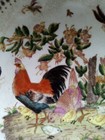 Vintage HUA PING TANG ZHI CHINESE Lucky Rooster Plate WITH CRACKLE GLAZED 12” — photo 3