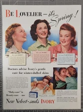 1942 Ivory Soap New Velvet Suds Vintage Print Ad - Advertising Collector's Item