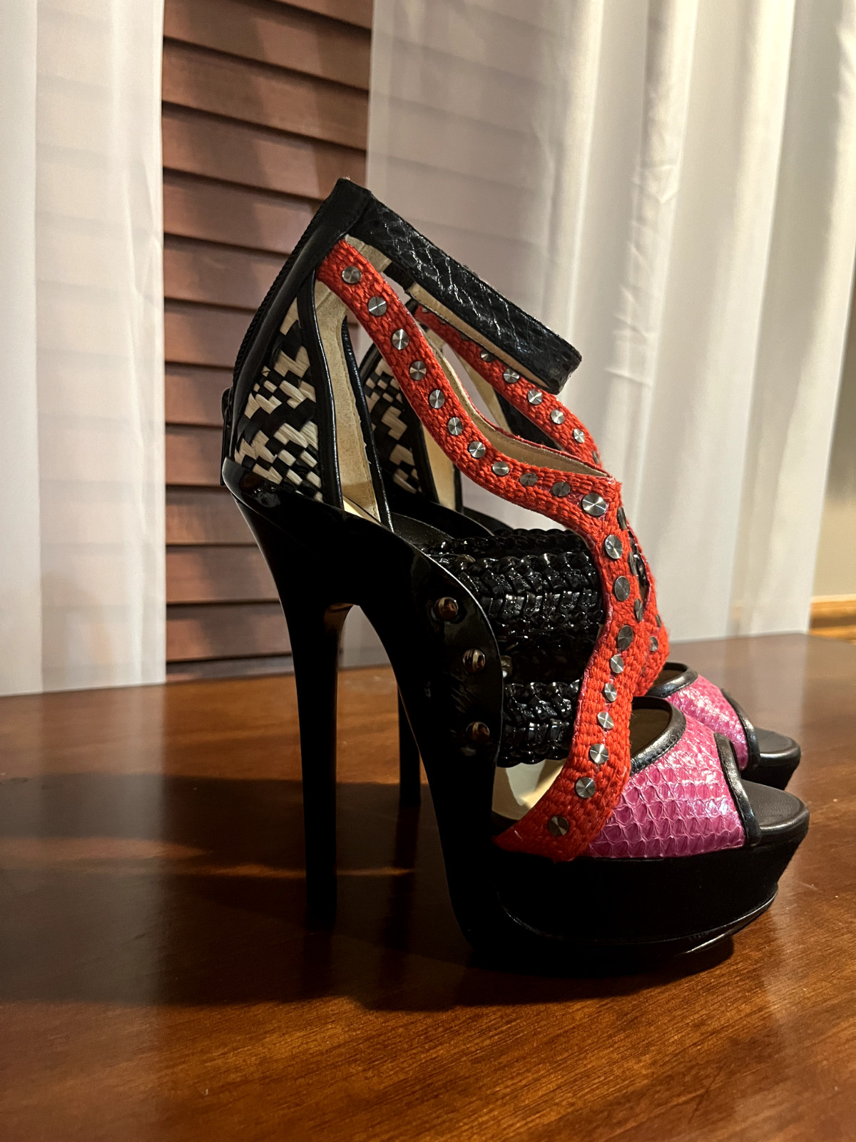 Jimmy Choo Multicolor Python Pump Heels Ankle Str… - image 1