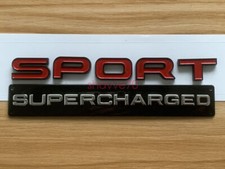 FOR Range Rover SPORT Glossy  BLACK Lettering SUPERCHARGED Land Badge Emblem