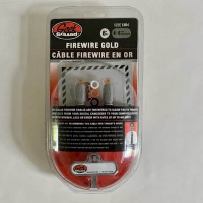 New/Sealed Firewire Gold 6 Feet - 6' -  4-4 Pin IEEE1394 GS-6FW44 Geek Squad