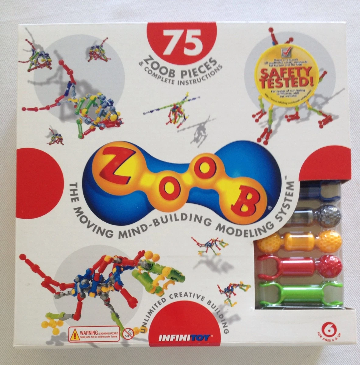ZOOB 75 Piece Set Infinitoy Building Toy NEW
