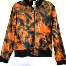 Dance BALERA Jacket Hip Hop MA Medium Adult Flames Fire Orange Black