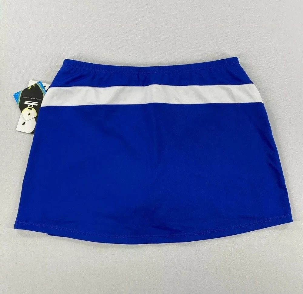 Women's DUC Sports Tennis Skirt Skort in Blue/White - Size Large