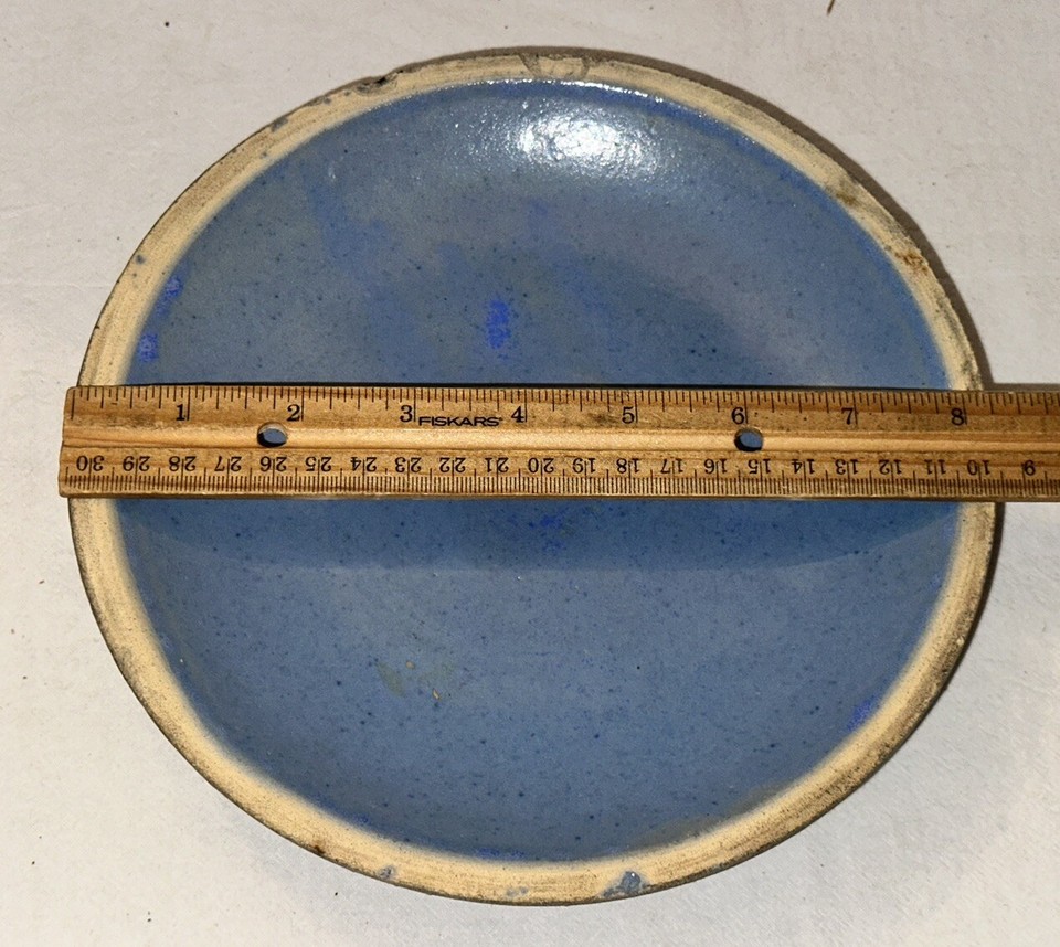 ANTIQUE RUCKEL'S WHITE HALL ILLINOIS STONEWARE BLUE STAR POTTERY CROCK BOWL LID eBay