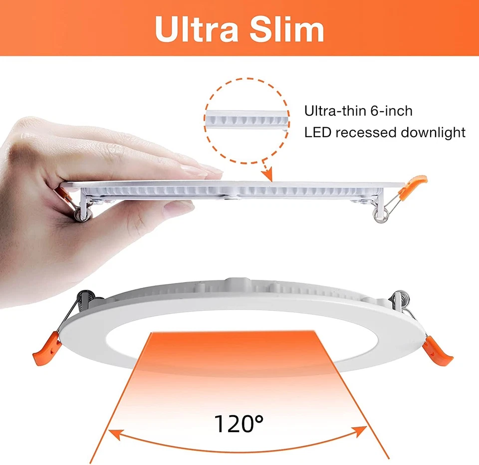 12 Pack 4 inch Slim LED Downlight Integrated Junction Box 10W (65W) 3/4/5000K - Image 3 of 4