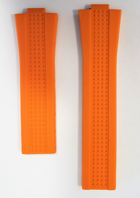Original MIDO Ocean Star Model M002617A Orange Rubber Strap Band with Pins