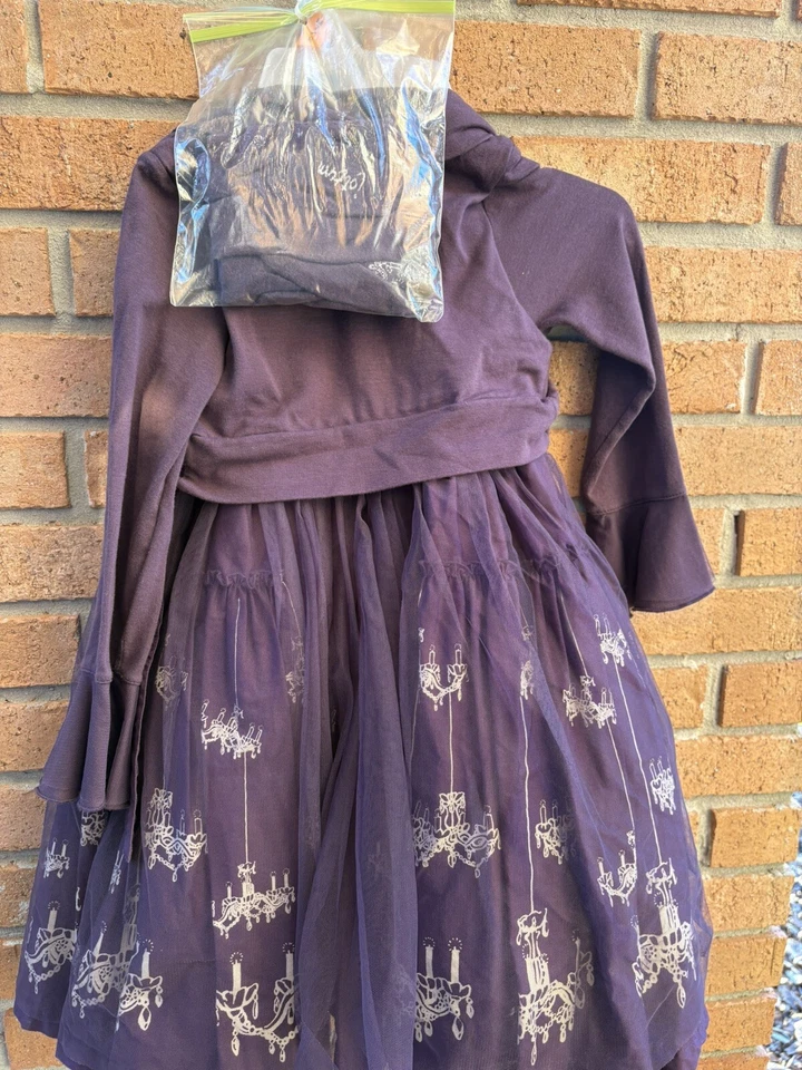 Vestido Jottum Púrpura Oscuro Araña Ocasión Especial Talla 5 Usado en Excelente Condición Foto 4 de 4