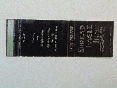 AP84 Matchbook Cover Spread Eagle Inn Flemington NJ New Jersey